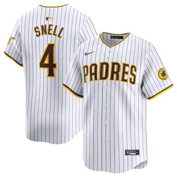 Men's San Diego Padres #4 Blake Snell White 2024 Home Limited Baseball Stitched Jersey Dzhi,We sell and wholesale Men's San Diego Padres #4 Blake Snell White 2024 Home Limited Baseball Stitched Jersey Dzhi on line form chian!